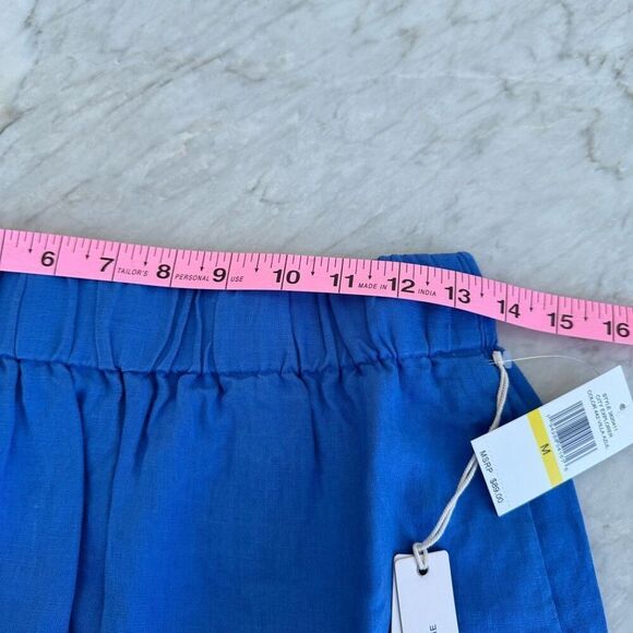 Court & Rowe 100% linen pencil skirt in villa azul size M NWT elastic waist - Picture 7 of 10